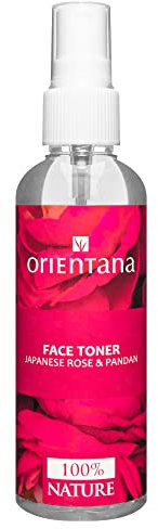 Orientana - Natürliches Gesichtswasser Japanische Rose & Pandan | Alkoholfrei | Vegane Anti-Aging-Feuchtigkeitspflege | Feuchtigkeitsspendend Aufhellend Beruhigend | Normale Trockene Haut - 100ml