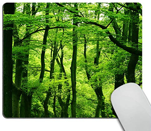 Wasach Green Mouse Pad,Tropical Rainforest Trees Mouse Pad,Beautiful Fresh Green Personality Gaming Mouse Pad