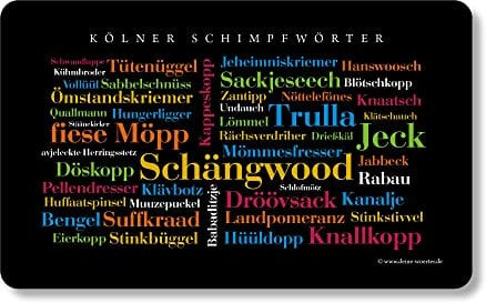 Frühstücksbrettchen Kölner Schimpfwörter