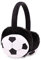 RUIXIA Cache- oreilles Enfant Garçon Cache- oreilles Chaud Hiver en Peluche Cache-oreile en motif de Football Cache- oreilles Epais anti Froid pour Vélo Ski,Noir,Taille unique