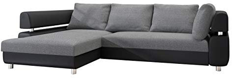 Mirjan24 Ecksofa Panama, L-Form Eckcouch mit Bettkasten und Schlaffunktion, Schlafsofa, Couch, Polsterecke, Couchgarnitur, Wohnlandschaft (Soft 6 + Inari 91, Ecksofa Links - OT-2R)