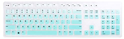 Hemobllo Keyboard Cover Silicone Waterproof Unique Keyboard Protective Skin Keyboard Accessories Compatible for Dell KB216 Wired Keyboard(Green)