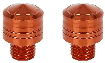 X AUTOHAUX 2 Stück Motorrad Spiegel Lochstopfen Umkehr Schraube 10mm Universal Orange