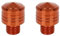 X AUTOHAUX 2 Stück Motorrad Spiegel Lochstopfen Umkehr Schraube 10mm Universal Orange