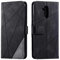 SONWO Hülle für Huawei Mate 20 Lite, Premium Leder PU Handyhülle Flip Case Wallet Silikon Bumper Schutzhülle Klapphülle für Huawei Mate 20 Lite, Schwarz