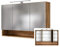 Lomadox Bad Spiegelschrank 3D inkl. LED-Beleuchtung, Wotaneiche Nb., B/H/T: ca. 100/64/20 cm