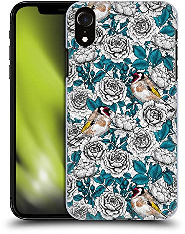 Head Case Designs Offizielle Zugelassen Katerina Kirilova Weiße Rose & Vögel Blumige Muster Harte Rueckseiten Handyhülle Hülle Huelle kompatibel mit Apple iPhone XR