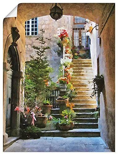ARTland Wanddeko Poster & Kunstdrucke Wandposter 30x40 cm DIN A3 Gemälde Architektur Blumen Italien Städte Kunst Mediterran U2TC
