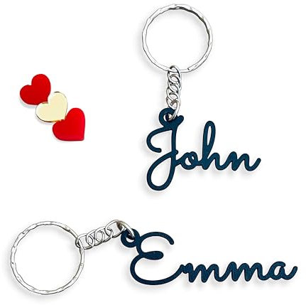 Personalisierter Schlüsselanhänger mit Name aus Metall - individueller Schlüsselring - Namensschlüsselanhänger - Individuelles Namensschild und Taschenanhänger – Geburtstagsgeschenk für Mama Papa
