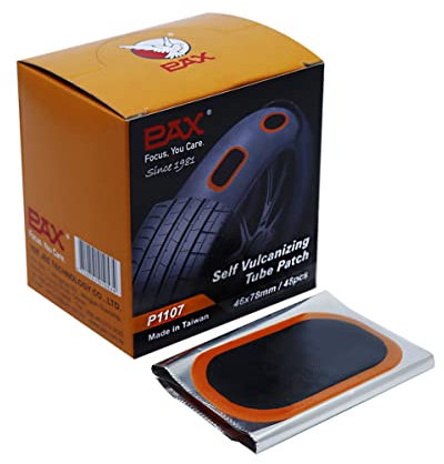 PAX 48 Pcs 46 x 78mm Oval Inner Tube Patches, Puncture Flat Tire Repair Patch for Automobile, Truck, Car, Bus, Motorcycle, Scooter, Bicycle, BMX, ATVs, River Floating, Inflatable Rubber