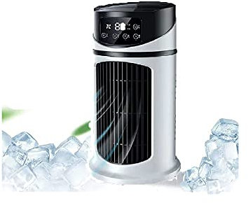 2022 Nuevo ventilador de aire acondicionado portátil, enfriador 3 en 1, ventilador y humidificador, enfriador de aire evaporativo ultra silencioso para habitación pequeña, dormitorio, camping, oficina