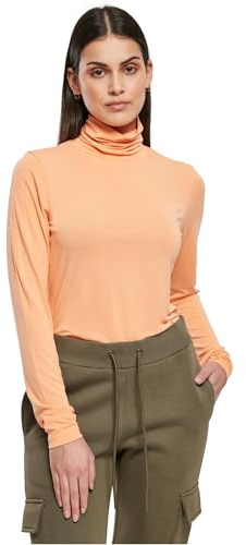 Urban Classics Damen Ladies Modal Turtleneck Longsleeve Papaya, L
