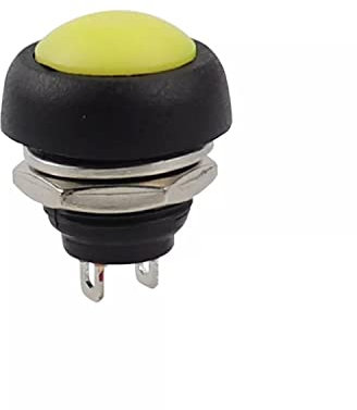 Drucktaster rund Taster 12mm DIY Druckschalter AC 1,5A/230V 12V NON-Momentan button Schalter | Gelb