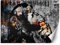 Feeby Papier Peint Intissé Singe Chimpanzé Street Art 350x245 cm gris XXL Moderne Décoration Murale Tableaux Muraux Tapisserie Salon Chambre à coucher Banksy Graffiti
