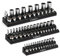 CASOMAN 3PCS Magnetic Socket Organizer, Socket Holder Kit, 1/2-inch, 3/8-inch, 1/4-inch Drive, Holds 75 Metric Sockets, Black Color, Professional Quality Tools Organizer