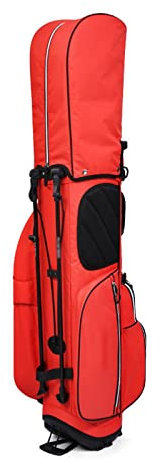 Sac de Golf trépied pour Homme et Femme, Sac de Golf léger et imperméable, séparateur à 5 Voies, Pratique et Accessible (Couleur : Rouge)