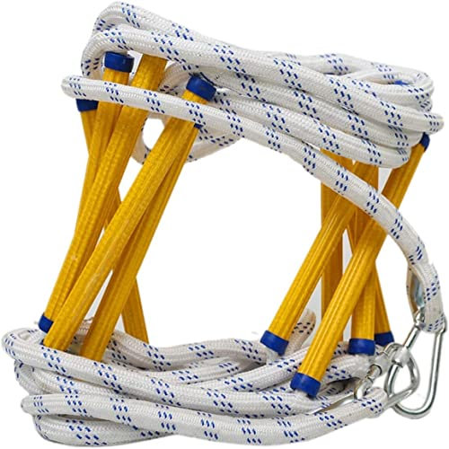 JSY Notfall Feuerleiter Multifunktionale Sicherheitsleiter mit Haken, Seilleiter, feuerfeste Rettungsleiter, 3 m–20 m Feuer Rettungsleiter (Size : 20m)