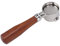 zottel 51 Mm Bodenloser Siebträger, Abnehmbare Extraktionsverbesserung, Sicher, 2 Ohren, 51 Mm Bodenloser Siebträger für EC0310 Kaffeemaschine (E kreisförmiges rotes Holz)