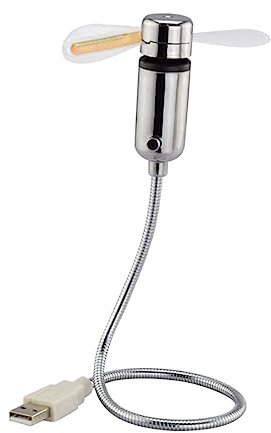 Ventilateur portable Mini ventilateur rechargeable USB à main Col de cygne flexible Affichage lumineux LED