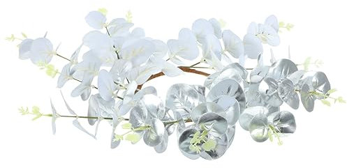 HOMSFOU Kerzenringe Für Säulen Blätterdesign Tischdekor Frühlings Und Weihnachts-Dekoration Künstliche Pflanzen Und Blumen