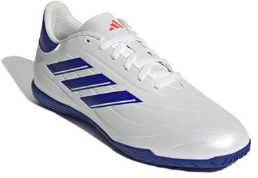 adidas Copa Pure II Club Football Boots Indoor, Botas de fútbol Unisex Adulto, Cloud White/Lucid Blue/Solar Red, 46 EU