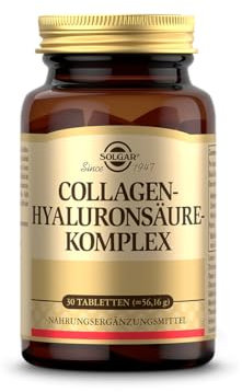 SOLGAR® Collagen-Hyaluronsäure-Komplex | Mit patentiertem BioCell Collagen II® sowie Vitamin C | 30 Tabletten für einen Monat