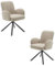 Malia Esszimmerstühle 2er Set mit schwarzem Metallgestell, Beige - Bequeme Stühle für Esszimmer & Wohnzimmer - 58 x 86 x 63 cm (B/H/T)