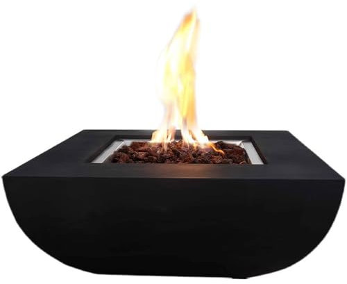 MyNvy brasero gaz Exterieur Table Basse multifonctionnelle avec Foyer à gaz, adaptée au Chauffage du Jardin et de la Cour