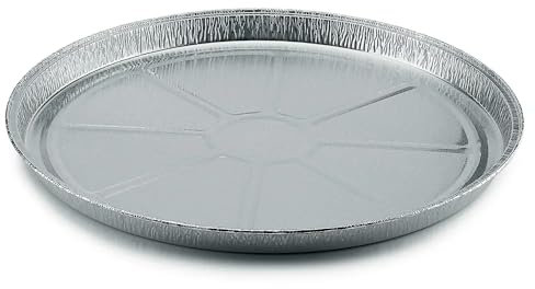 GM 100 Vaschette in Allluminio Circolari da 1690cc. Contenitori usa e getta Rotondi per cottura in forno da 32,5cm, Contenitori tondi per congelare e conservare torte ed alimenti vari