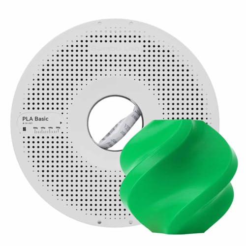 Bambu Lab 3D-Drucker-Filament, PLA Basic 1,75 mm, präziser Durchmesser +/- 0,03 mm, RFID PLA Schnelldruck, 3D-Druckmaterial, Filament Mit Spulen, 1000 Gramm, Bambusgrün