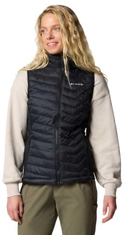 Columbia Women's Powder Pass 2 Hybrid Vest, Puffer Vest Body Warmer, Black, XL
