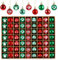 Anstore 63pcs Weihnachtskugeln Plastik, Schöne Christbaumkugeln Rot Grün Weihnachtsbaum Deko & Christbaumschmuck, 3cm-Glänzend Weihnachtsdeko