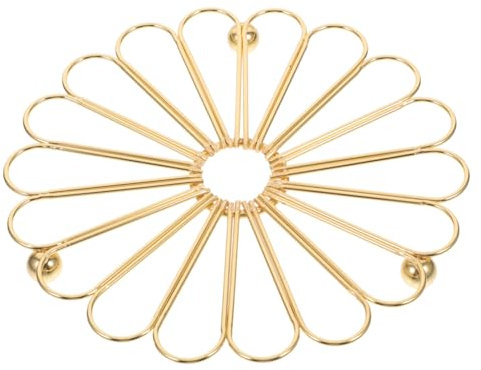 Hoement Tischset Metall Für Esstischdekor Hitzebeständige Metalluntersetzer Für Zuhause Wiederverwendbar Und Leicht Zu Reinigen Blumenform Für Esszimmer