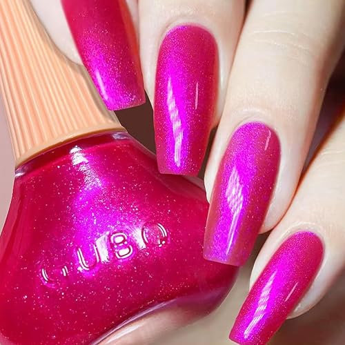 Schnelltrocknender Einfarbiger Nagellack mit cremigem Finish - Wasserbasierte Nagellacke für DIY Nageldesign - Ungiftiger Schnelltrocknender Nagellack, Kein UV-Nagellampe Nail polish (Rosapulver, 1x)