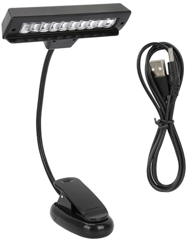 CHICIRIS Orchester-Notenpultleuchte, Notenpult-LED-Licht, USB-Lese-LED-Lampe, Notenpult-Licht, LED-Licht mit USB-Kabel, Lampe, Augenpflege-Clip, Klavierlampe, Flexibler Hals-Clip,