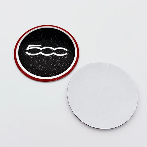 4X Felgenkappen Nabendeckel Felgendeckel Radkappen für FIAT 500 500e 500X 500c 60mm, ABS Robuste Nabenkappen Aufkleber Wasserdicht Felgenabdeckungen Mit Logo,A