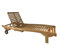 TEMPO STYLE - Lettino Prendisole Reclinabile Meza in Legno Teak | Schienale Regolabile, Tavolino Estraibile, Ruote per Facile Spostamento – Design per Giardino, Piscina e Terrazza (Meza)