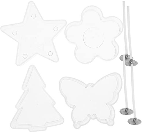 YOSADIER Wiederverwendbare Transparente Teelichtbehälter Kleine Klare Kerzenschalen Mit Dochten Kerzengießen Zubehör Für Diy-kerzenherstellung Praktische Kunststoffkerzenbox Für Bastelproje