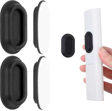 KFHENSOMR 2 Stück Magnetischer Fernbedienung Halterung, Silikon Fernbedienungs Halterung Wand, Selbstklebendes Fernbedienung Halterung fur Schule Zuhause (Schwarz)