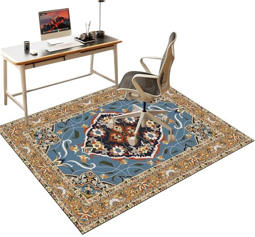 Tappeto Salvapavimento per Sedia Ufficio, Tappetino per Sedia da Scrivania, Tappeto per Sedia Gaming Antiscivolo Antigraffio Tappetino Protettivo del Pavimento per Parquet e Piastrelle 90 x 120 cm