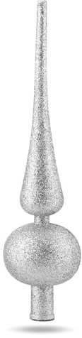 Spitze Silber Christbaumspitze Baumspitze Spitze Aufstecker für Tannenbaum Tannenbaumspitze Weihnachtsbaum Weihnachten (Spitze-Silber)