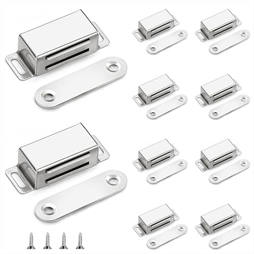 Magnetic Door Catch 10 Pack Small Cabinet Door Magnetic Latches Cupboard Drawer Magnet for Furniture Closet Kitchen Wardrobe Cupboard Door Closing