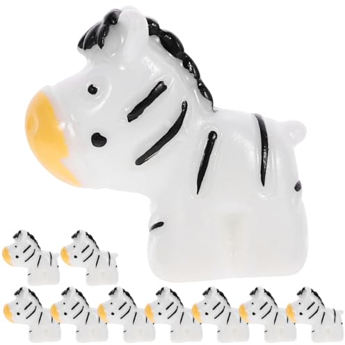 DECOMELODY 24pcs Miniature Zebra Figurines Resin Statue for Dollhouse Micro Landscape Indoor Decorations Detailed Jungle Animal Models for Fairy Garden Bonsai Pots Aquarium Cake Toppers