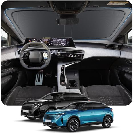 [Actualización] BSTW Parasol Plegable para Peugeot 3008 E-3008 GT Line Hybrid 2024 2025 2026 Cubierta para Parabrisas con Protección UV y Térmica Parasol Peugeot 3008 Accesorios