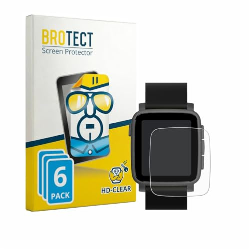 BROTECT Schutzfolie für Pebble Time 2 2026 | 6 Stück Transparenter Displayschutz Made in Germany Klare Displayschutz-Folie Clear Einfache Montage Case-Friendly