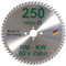 HM Sägeblatt 250 x 30 mm Zähne 60 KW Kreissägeblatt Hartmetall 250mm Ersatzsägeblatt für AEG Atlas Copco De Walt Elektra Elu Emco Festo Flott Haffner Kity Kress Mafell Metabo Scheppach Striebig Ulmia