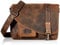 Pride and Soul 47144 Umhängetasche Mrs. Noel, Alltagstasche hergestellt aus echtem Leder, Hauptfach mit Handytasche und Stiftschlaufen, Ledertasche braun, Businesstasche ca. 32 x 28 x 11,5 cm