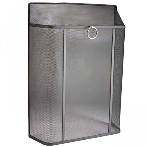 Inglenook, Heavy Duty Black Spark Guard With Chrome Ring