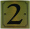 Metalic Gold Stick On Door Numerals - Number 2