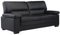 Vente-Unique - Ledersofa 3-Sitzer - Büffelleder - Schwarz - Mimas